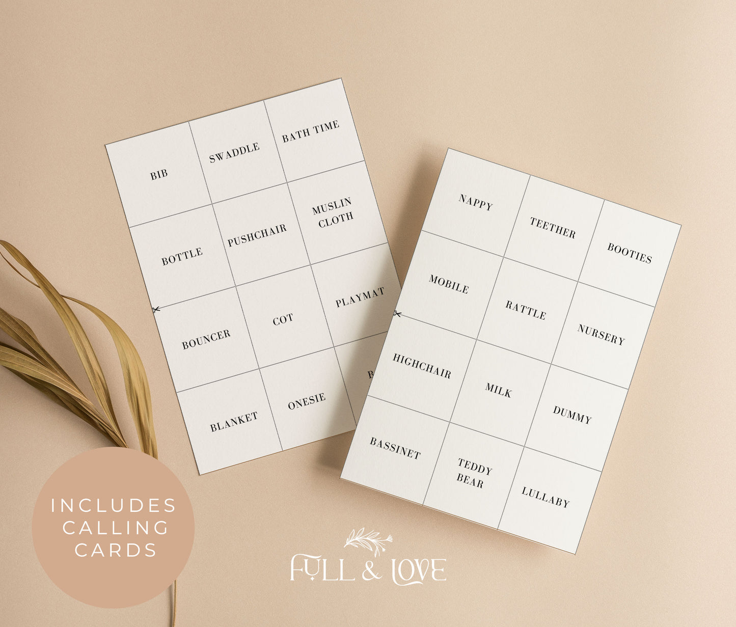 Baby Shower Bingo - Minamlist