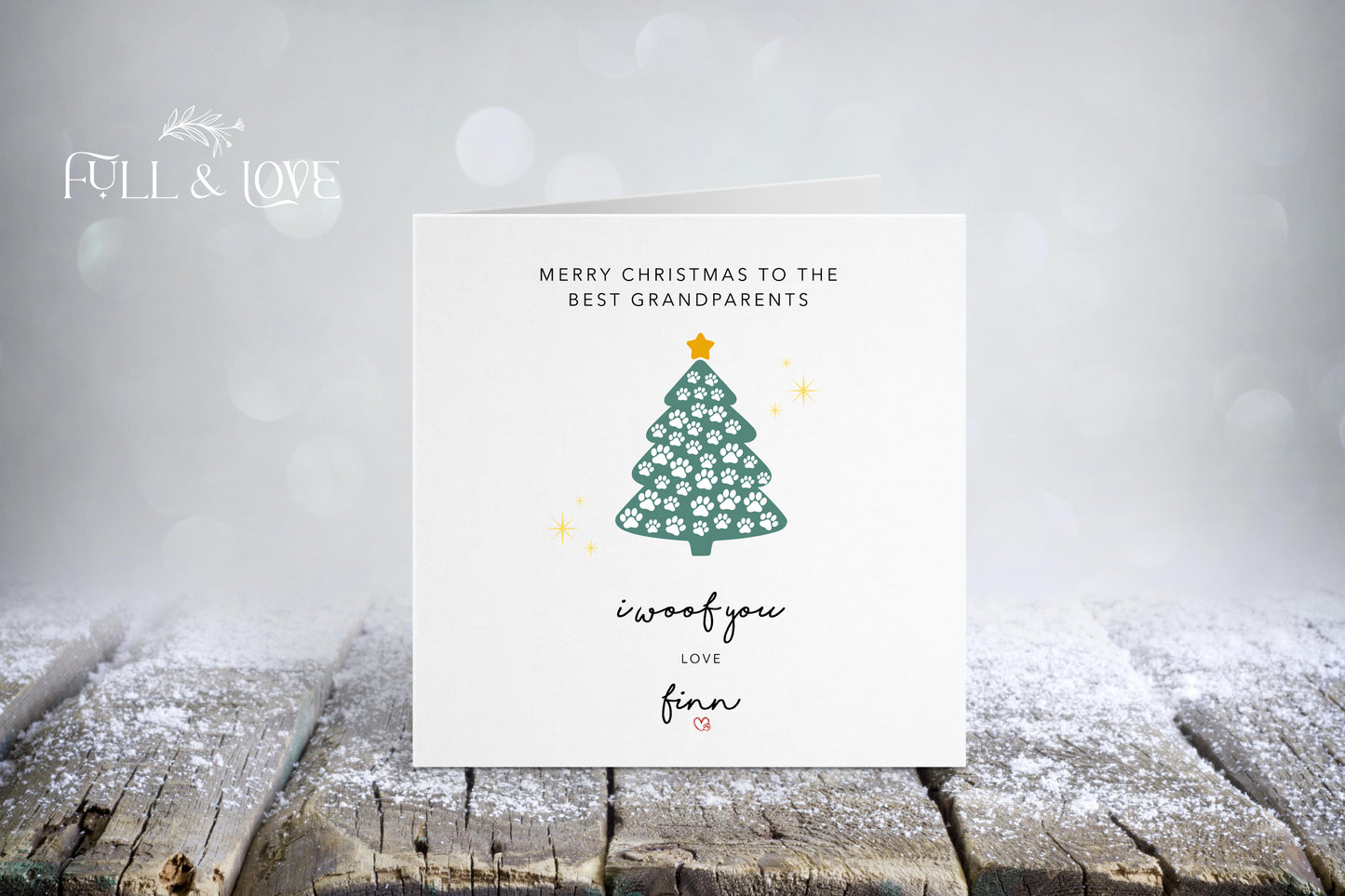 Merry Christmas Grandparents From The Dog Christmas Card