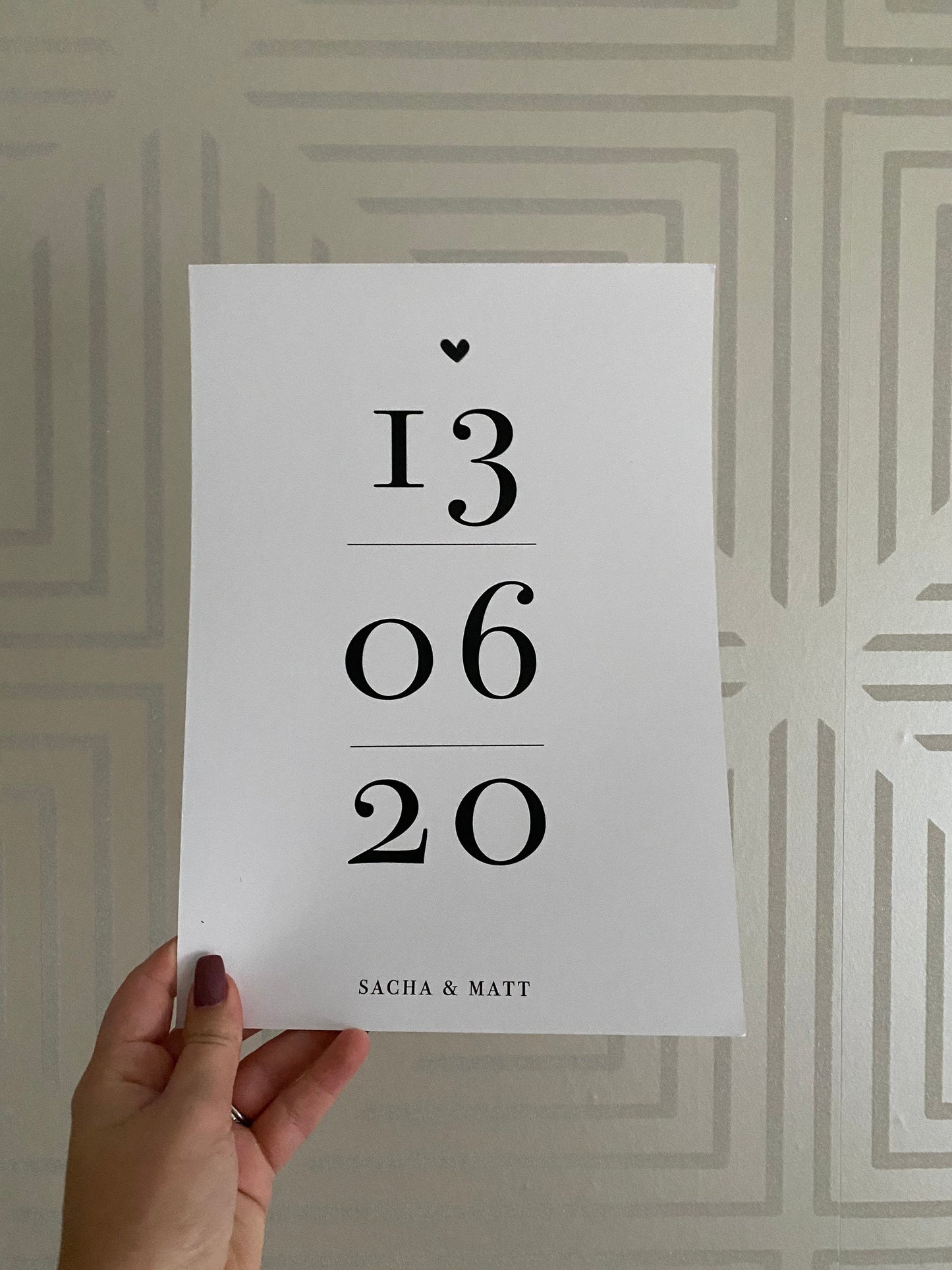 Personalised Date Print