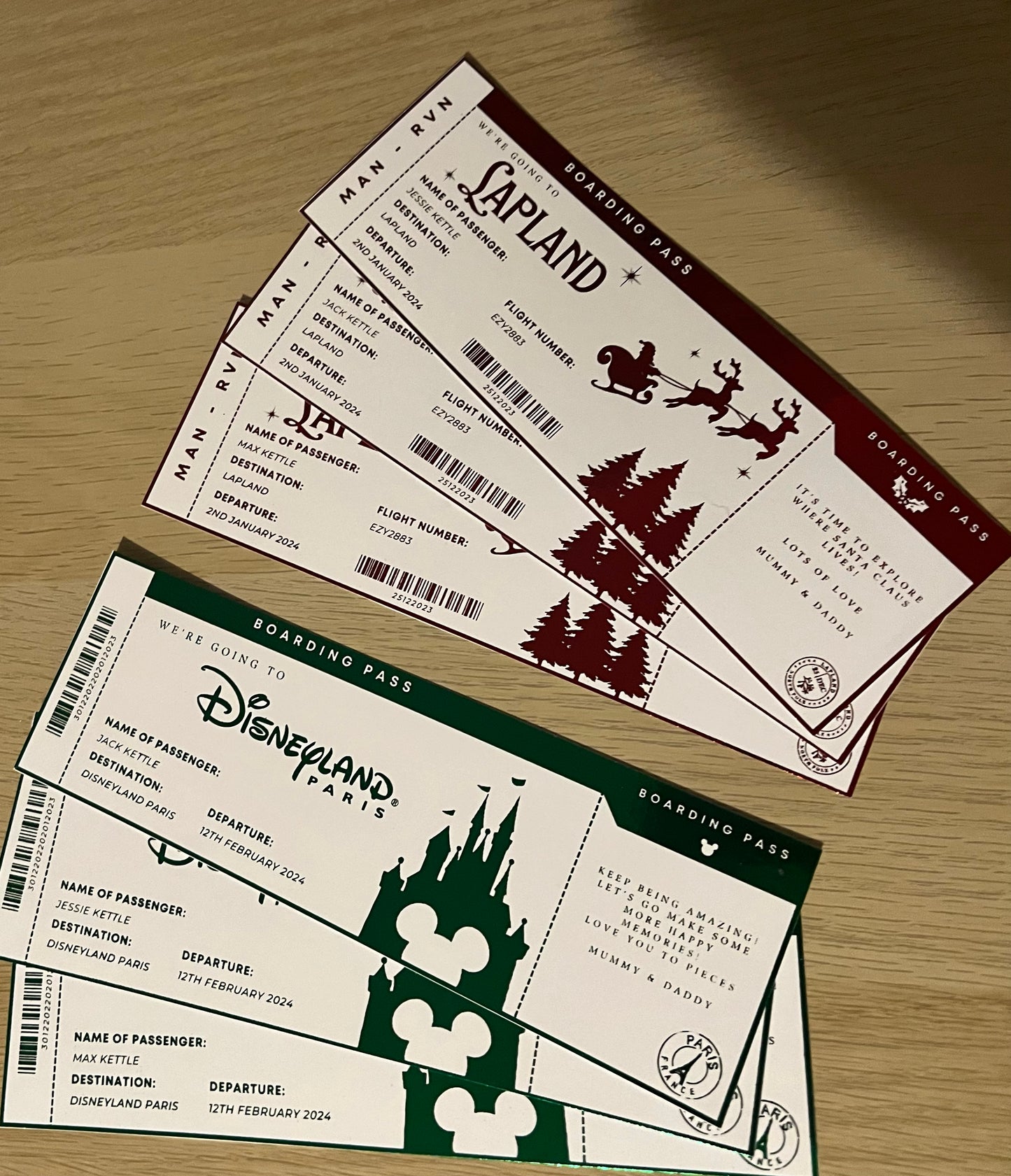 Personalised Boarding Passes - Holidays & Vacations