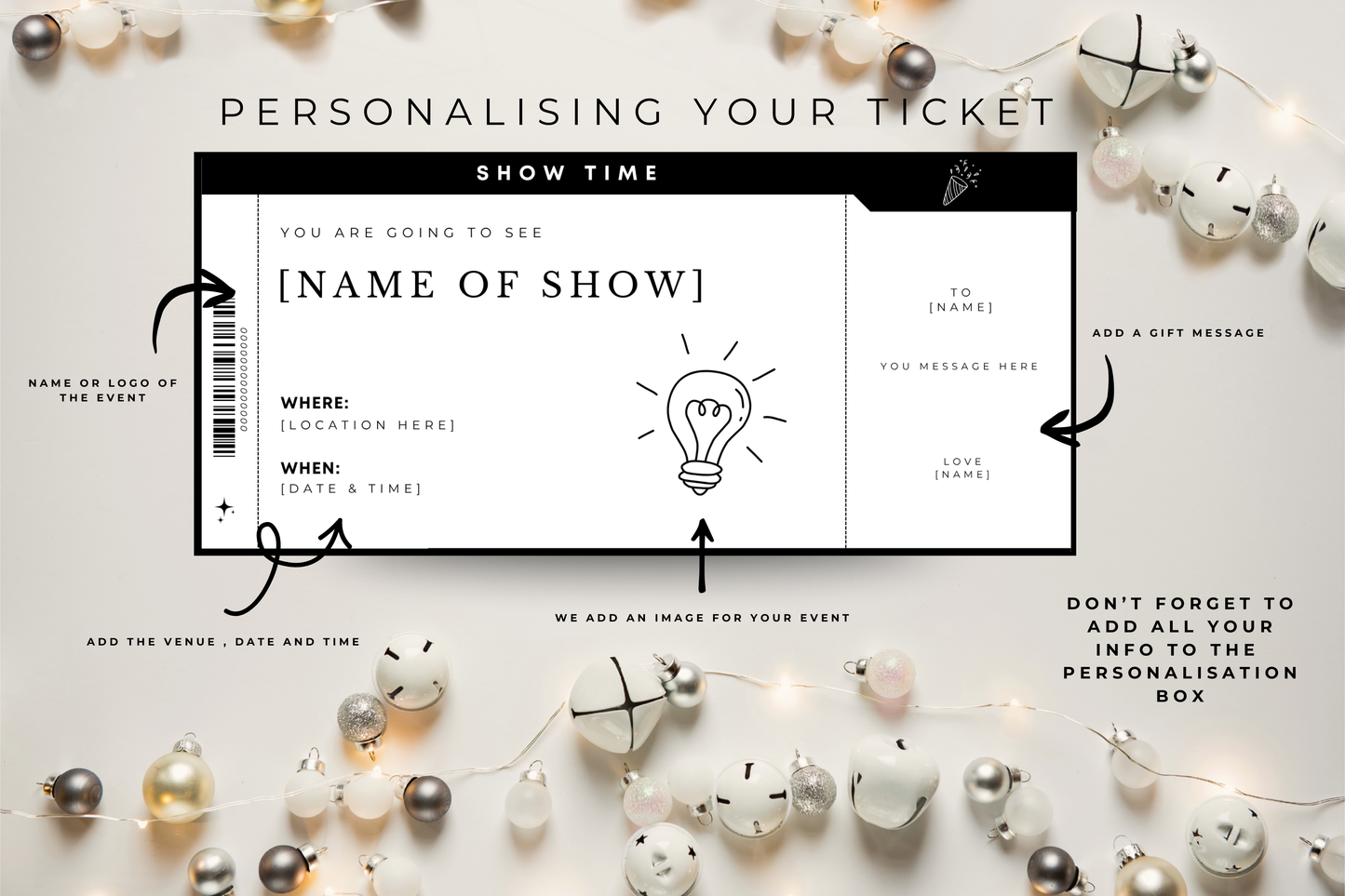 Personalised Gift Ticket - Concert & Shows