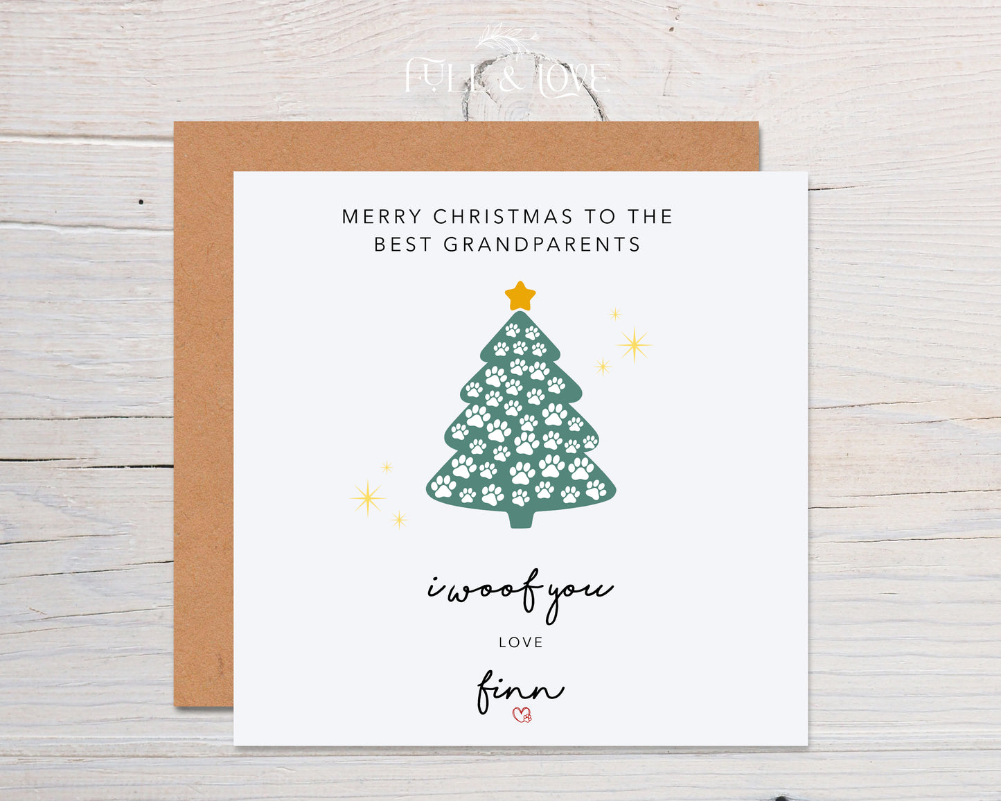 Merry Christmas Grandparents From The Dog Christmas Card