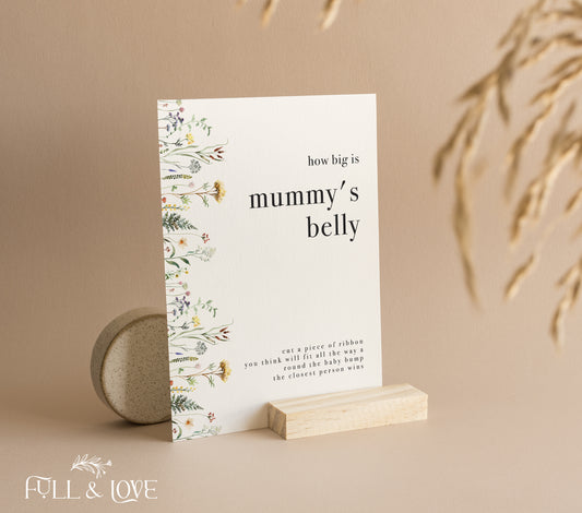 How Big Is Mummy's Belly Game Sign - Baby in Bloom