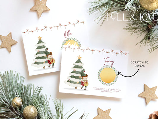 Personalised Christmas Naughty or Nice Scratchcard