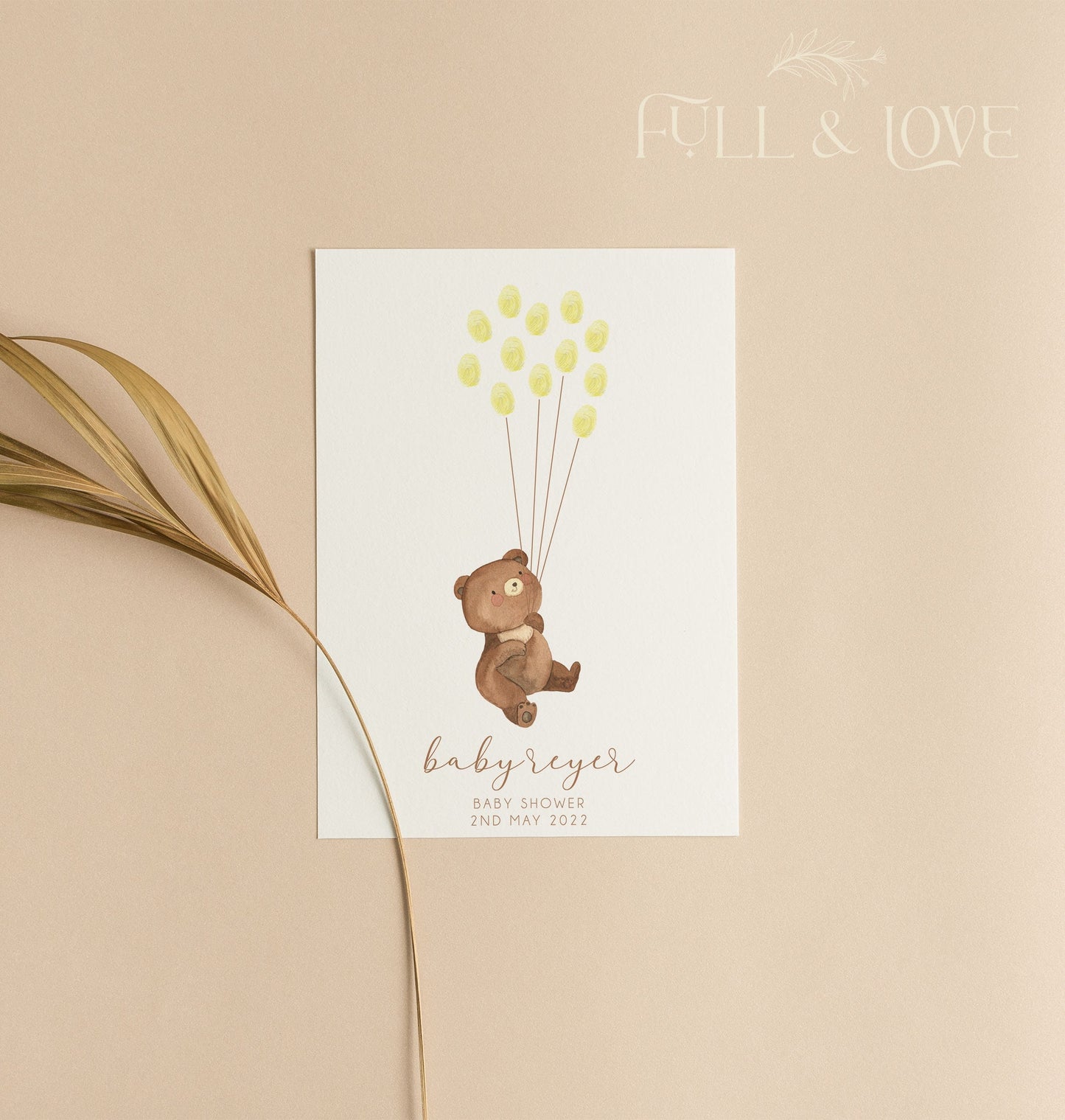 Personalised Baby Shower Guest Book  -  Teddy Bear