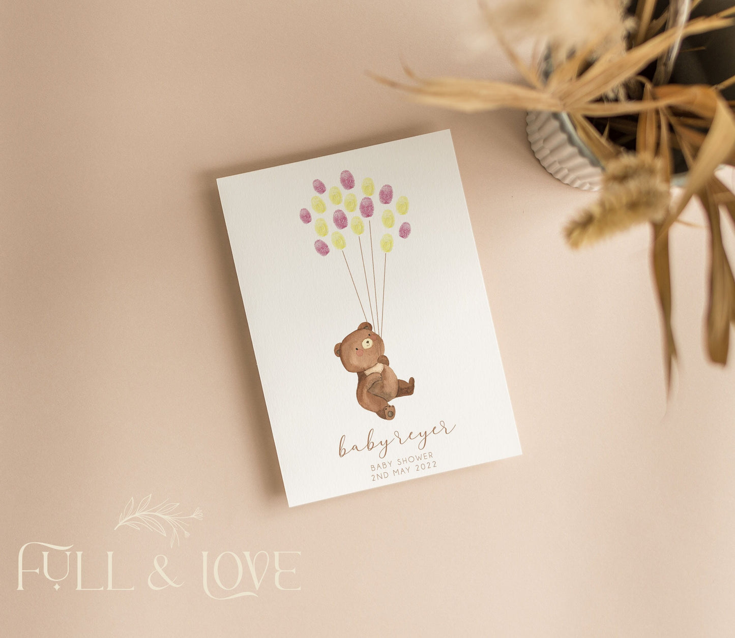 Personalised Baby Shower Guest Book  -  Teddy Bear