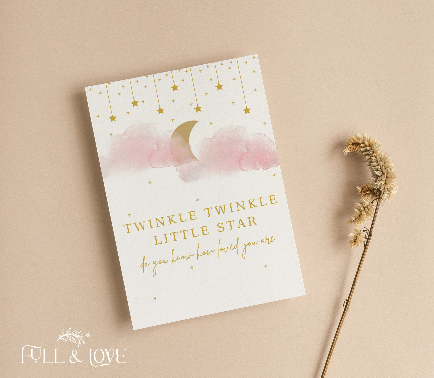 Twinkle Twinkle Little Star Do you Know How Loved You Are Baby Shower Print