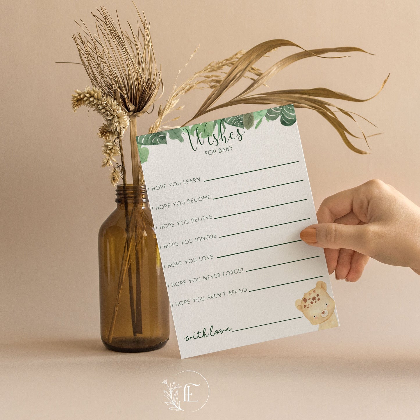 Personalised Wishes For Baby Cards - Jungle