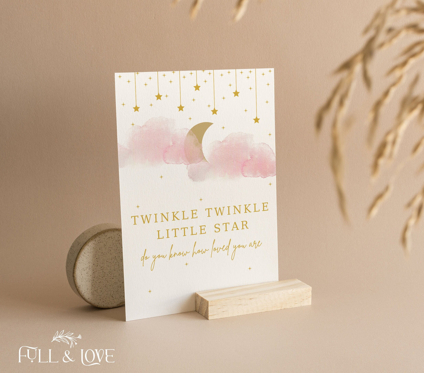 Twinkle Twinkle Little Star Do you Know How Loved You Are Baby Shower Print