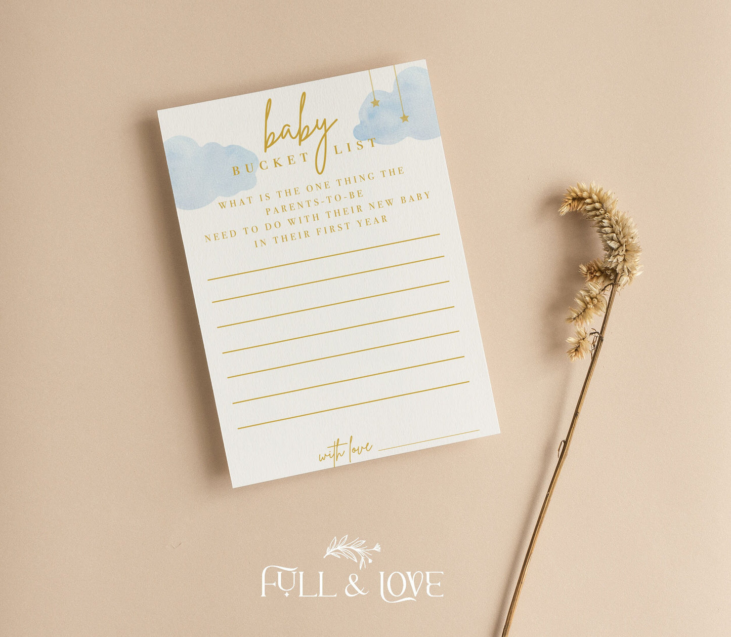 Bucket List for Baby Advice Cards - Blue Little Star