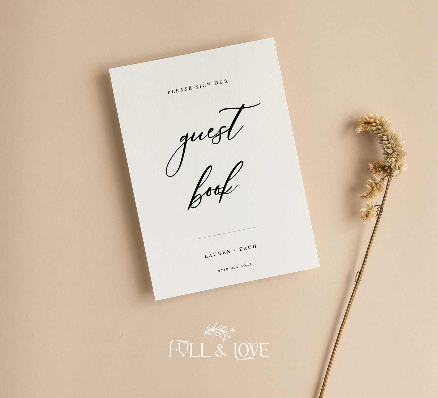 Personalised Wedding Guest Book Sign