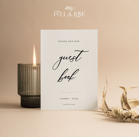 Personalised Wedding Guest Book Sign