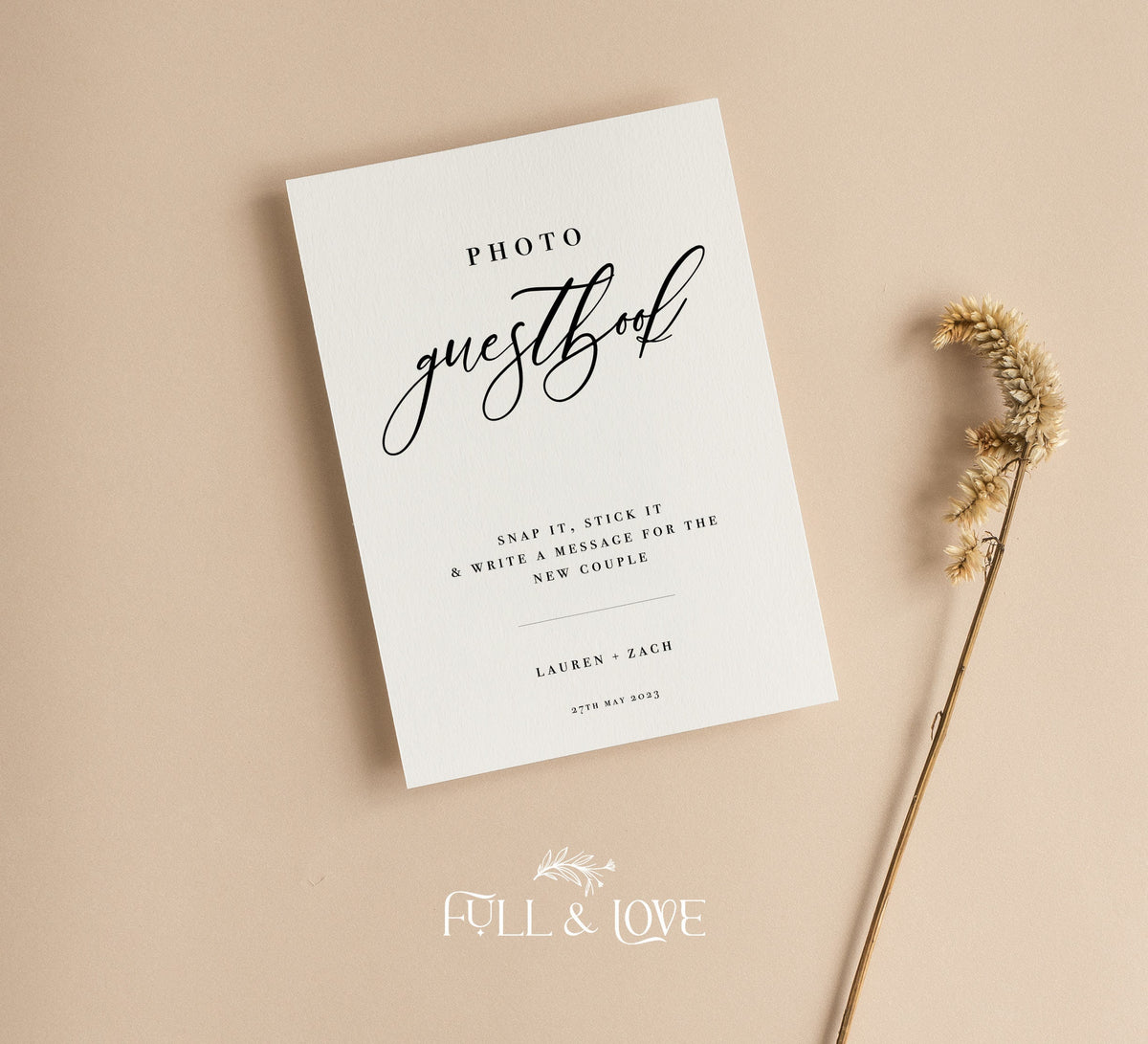 Personalised Wedding Photo Guest Book Sign