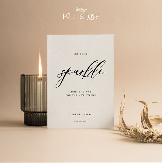 Personalised Wedding Sparklers Sign