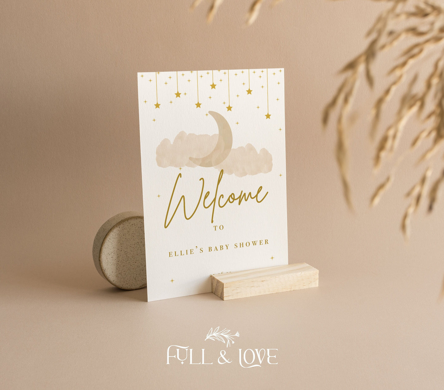 Personalised Baby Welcome Sign - Little Star Neutral