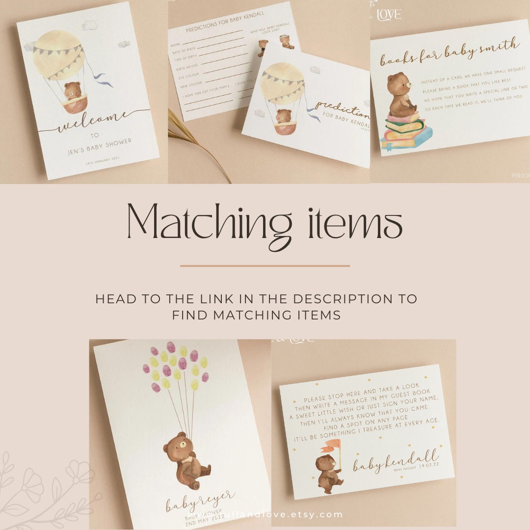 Personalised Predictions For Twins Baby Shower Cards - Teddy Bear