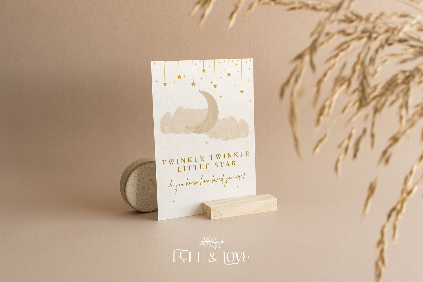 Twinkle Twinkle Little Star Do you know how loved you are Print - Little Star Neutral