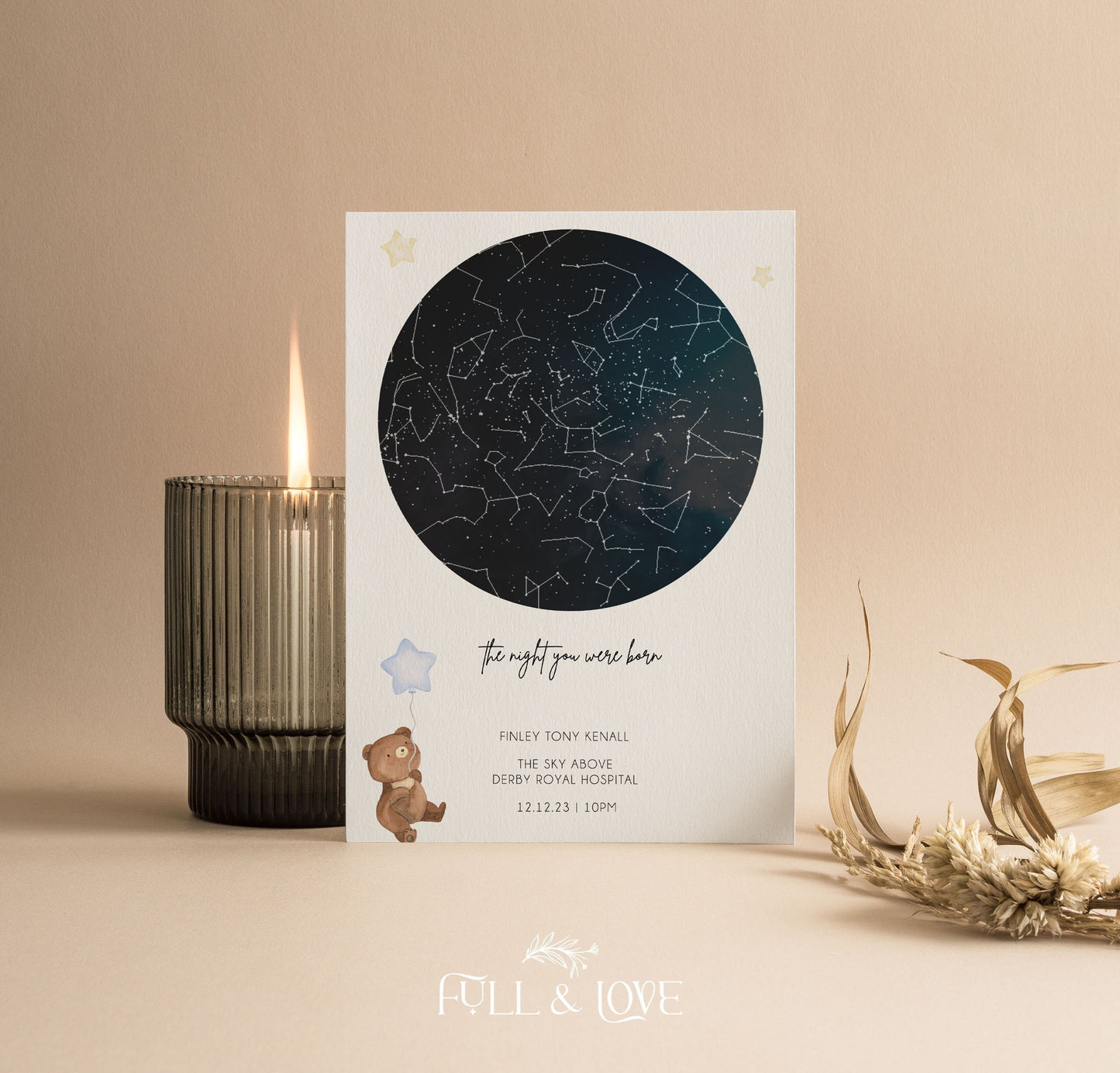 Personalised The Night You Were Born Star Map Print