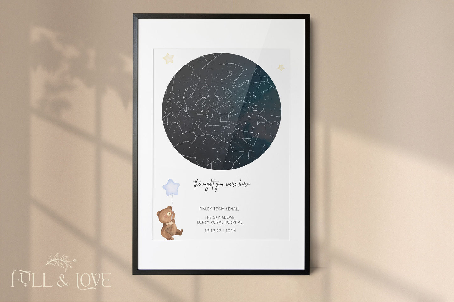 Personalised The Night You Were Born Star Map Print